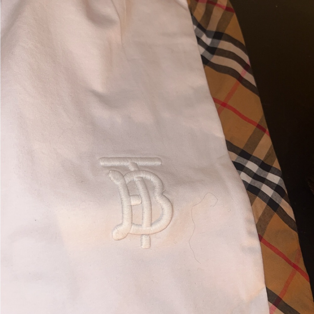 Burberry Athletic White and Tan Shorts